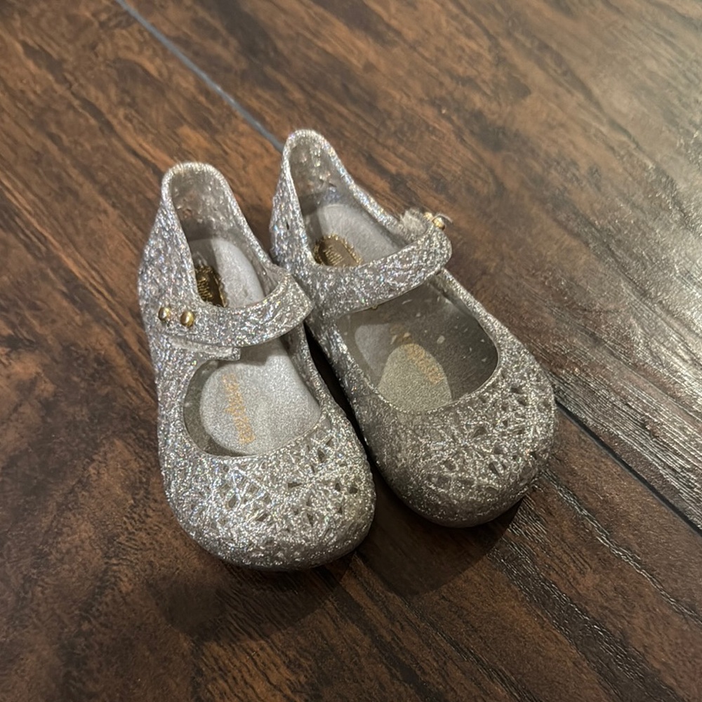 Mini Melissa Silver Mary Jane